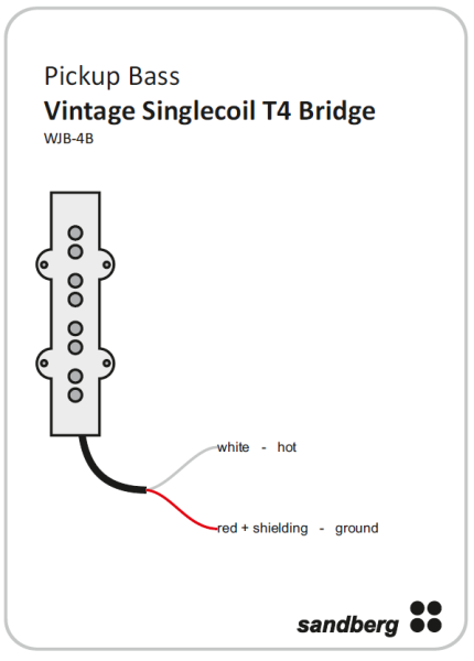 Sandberg Vintage Singlecoil Pickup T4 Bridge